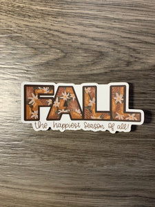 Fall Floral Vinyl Sticker