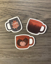 Load image into Gallery viewer, Fall Mugs Vinyl Sticker Set