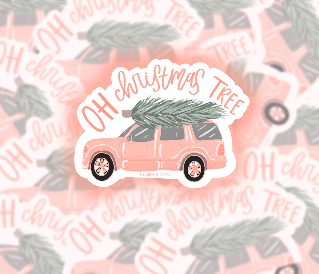 Oh Christmas Tree Vinyl Sticker